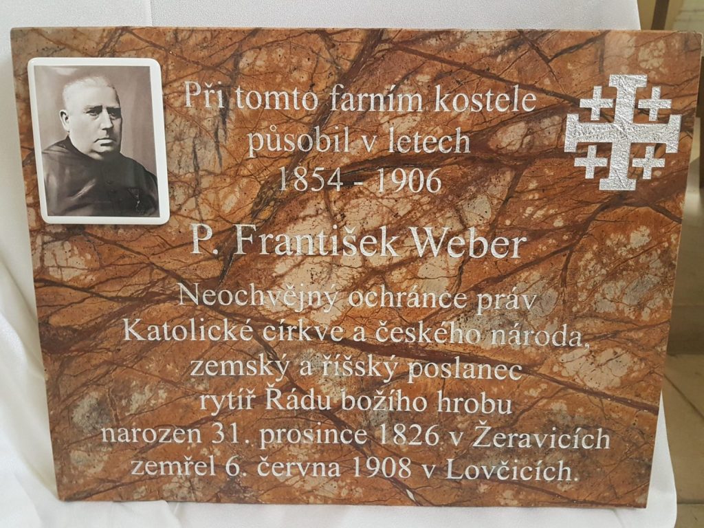 Milotická slavnost k odhalení pamětní desky P. Františka Webera